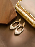 Openwork Oval Earrings