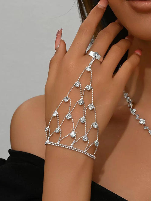 Chain-link Finger Ring Bracelet