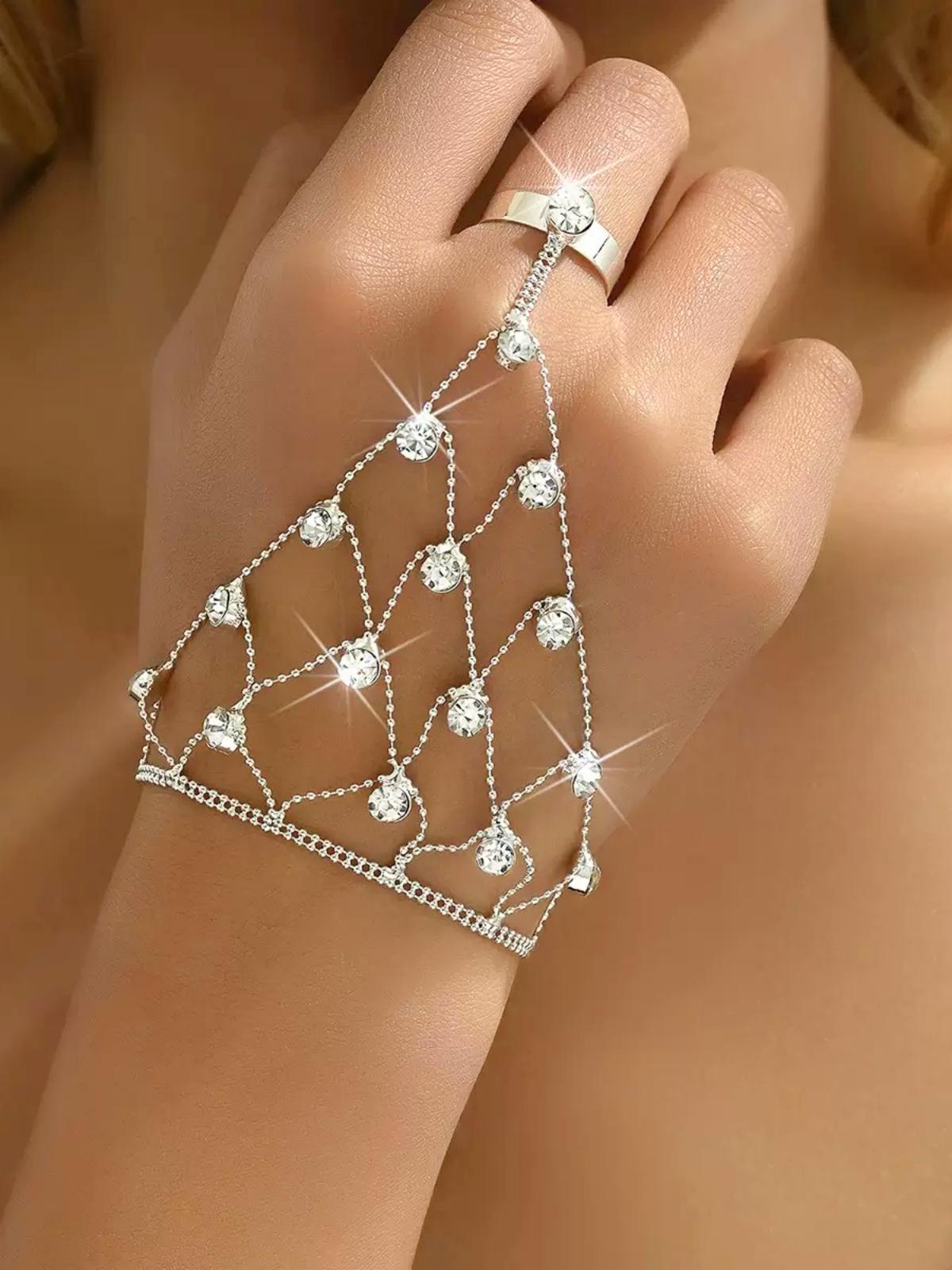 Chain-link Finger Ring Bracelet