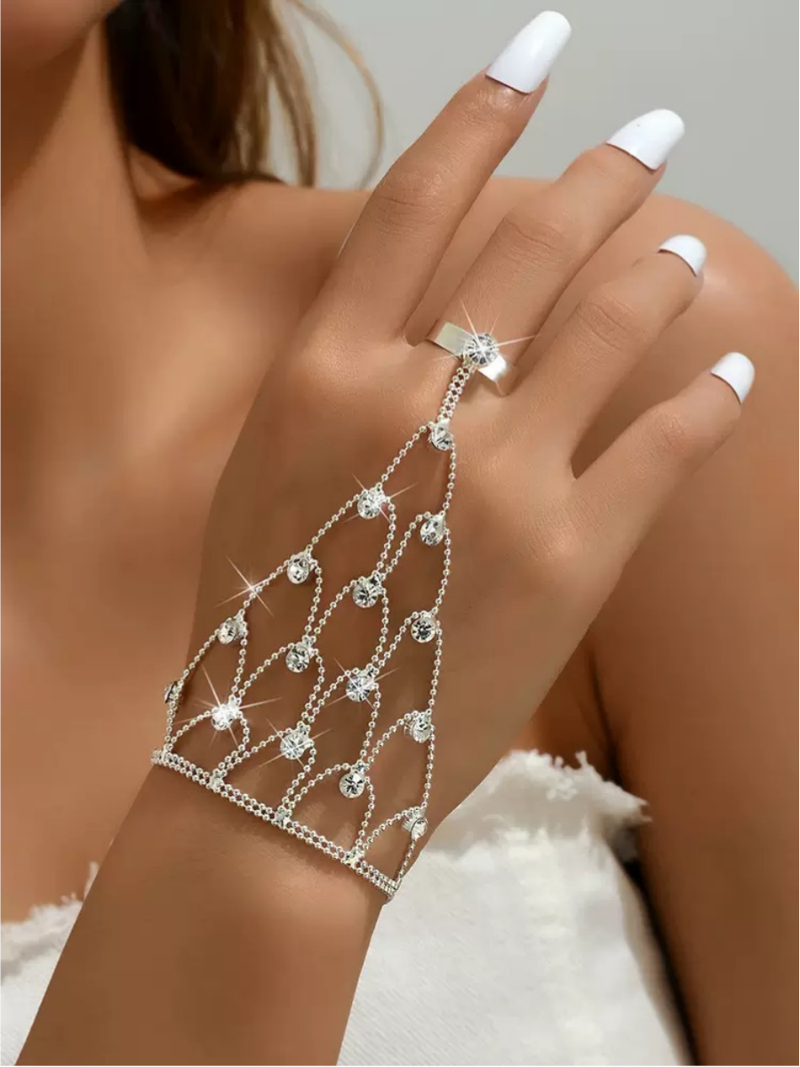 Chain-link Finger Ring Bracelet