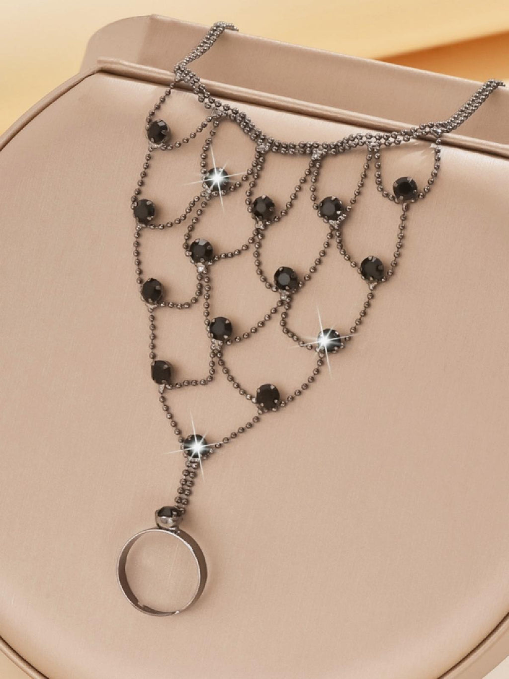 Chain-link Finger Ring Bracelet